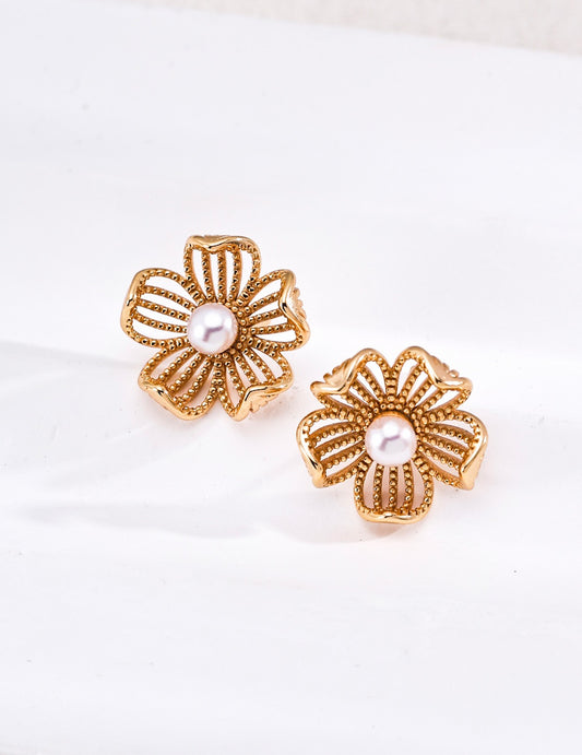 Fleur Filigree Hoop Earrings – view 3