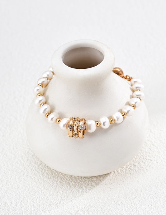 Fortuna Pearl Wheel Bracelet – view 2