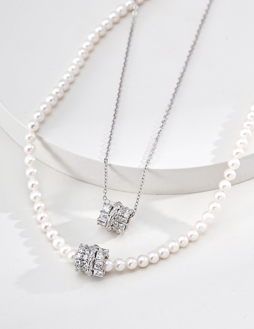 Éclat Pearl Cage Necklace – view 3