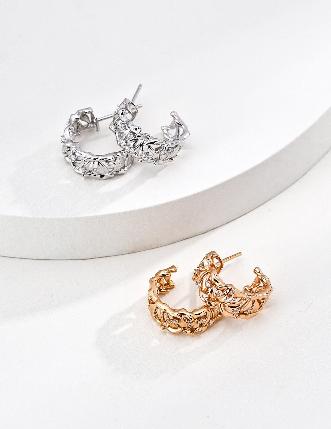 Lierre Crystal Hoop Earrings