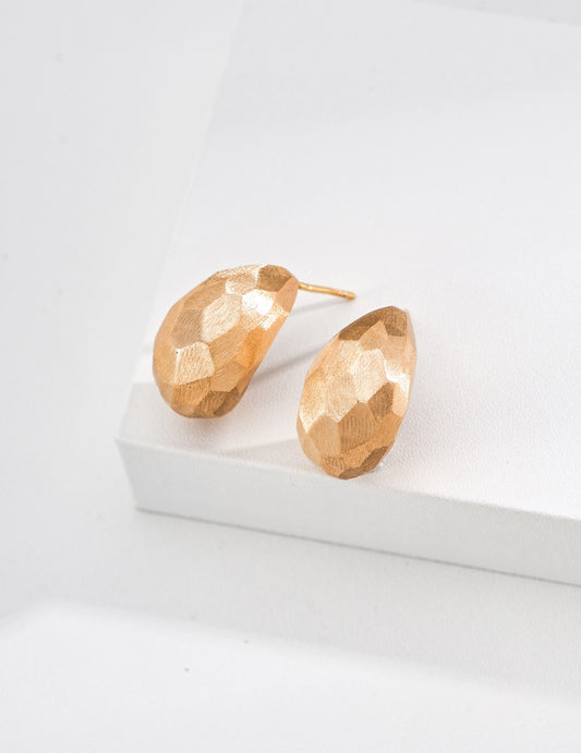 Facette Hammered Stud Earrings – view 2