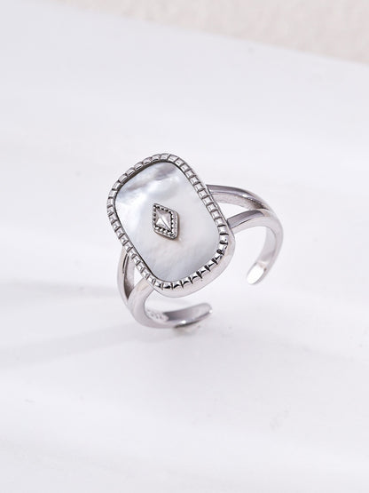 Vintage Lapis & Mother of Pearl Adjustable Ring