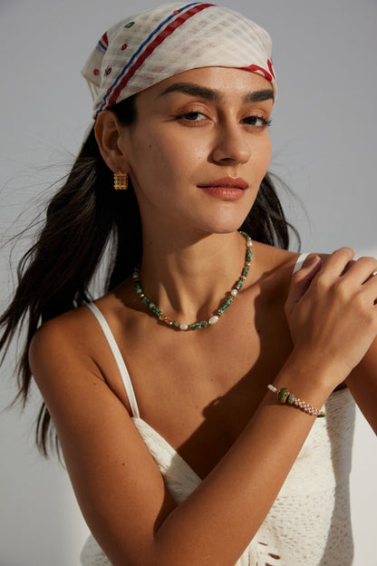 Verdant Jade & Freshwater Pearl Necklace