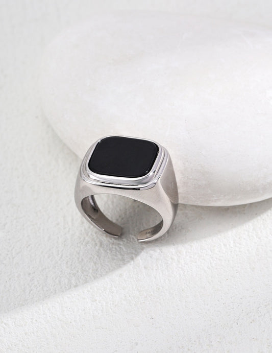 Noir Signet Ring — view 2