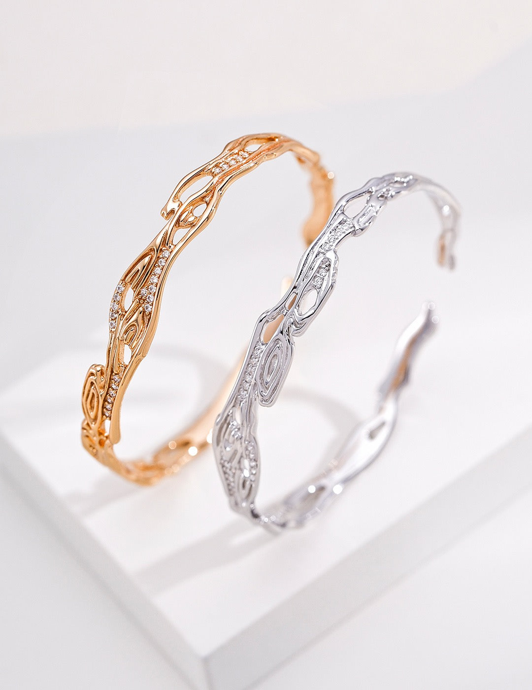 Élan crystal cuff bracelet styled view