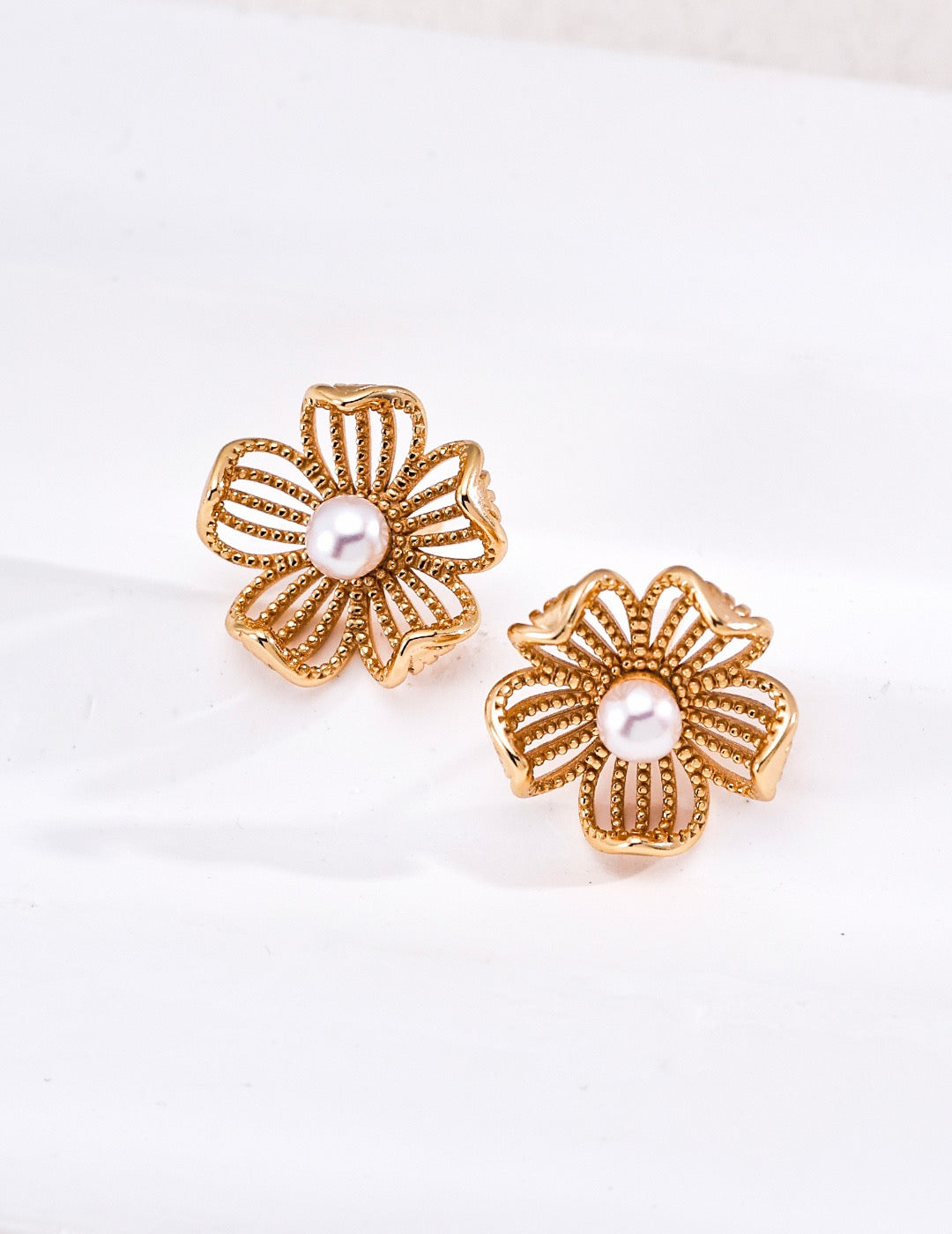 Fleur Filigree Hoop Earrings – view 3
