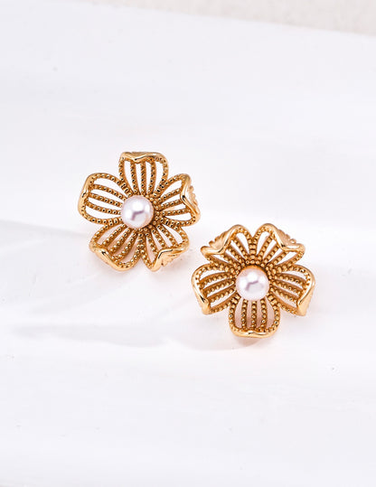 Fleur Filigree Hoop Earrings – view 3