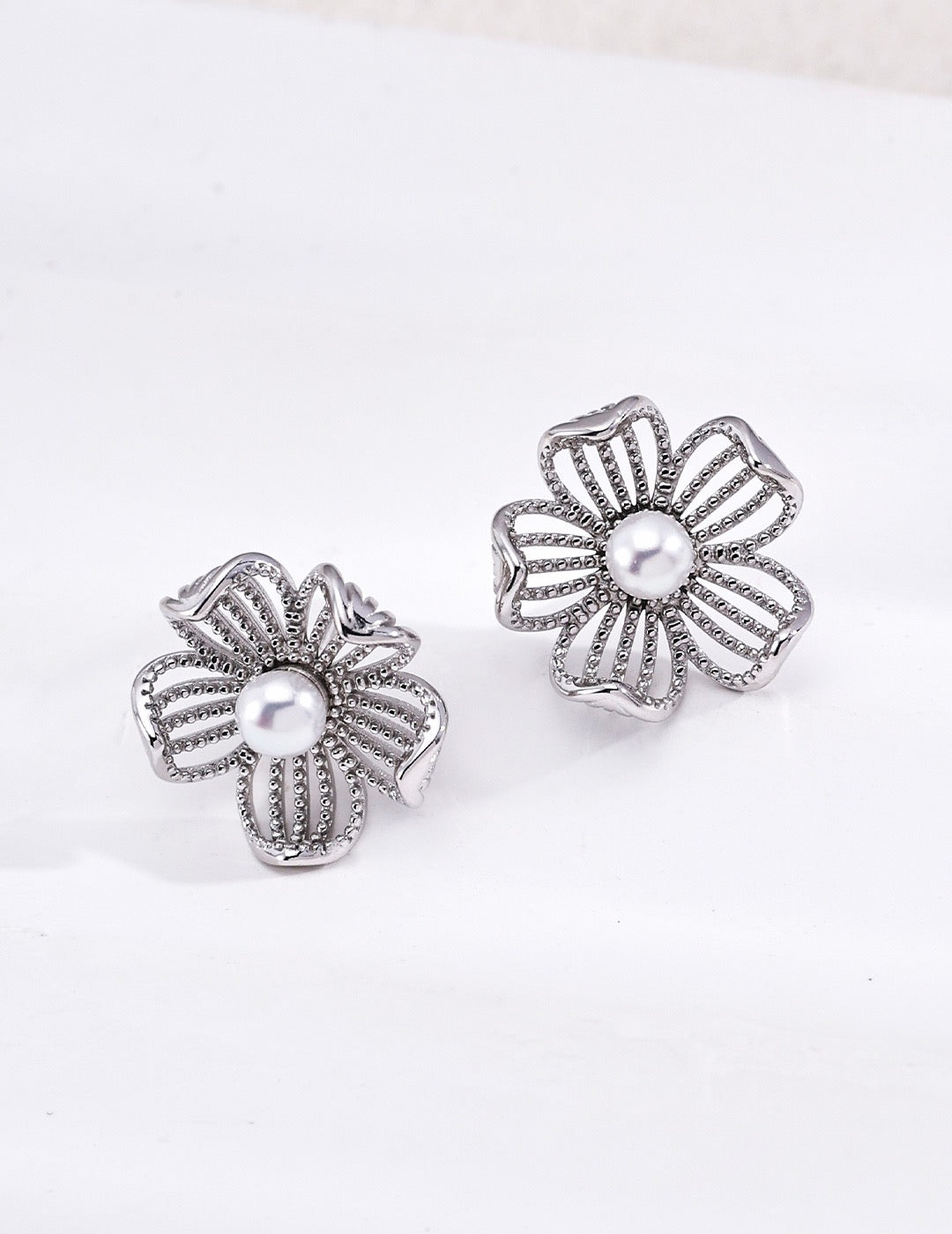 Fleur Filigree Hoop Earrings – view 2