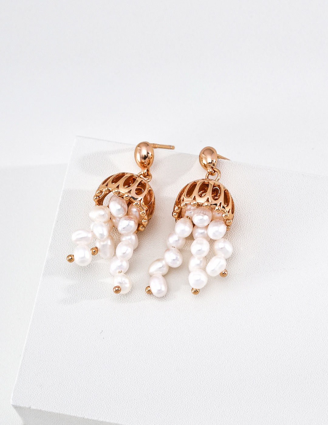 Cascade Pearl Drop Earrings – view 4