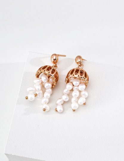Cascade Pearl Drop Earrings – view 4