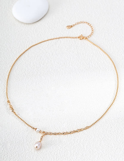 Lava Pearl Drop Necklace – view 3