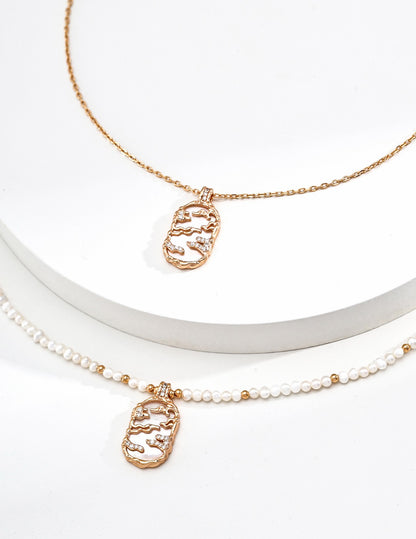 Ondine Stone Medallion Necklace – view 3