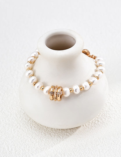 Fortuna Pearl Wheel Bracelet – view 2