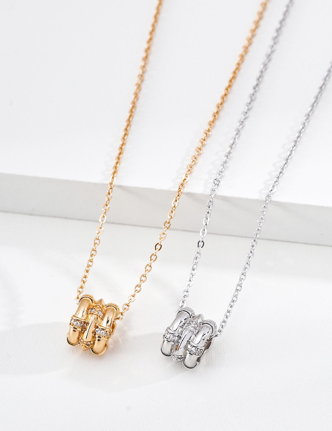 Astra fortune wheel pendant necklace in 18K gold-plated sterling silver