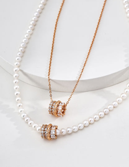 Éclat Pearl Cage Necklace – view 2