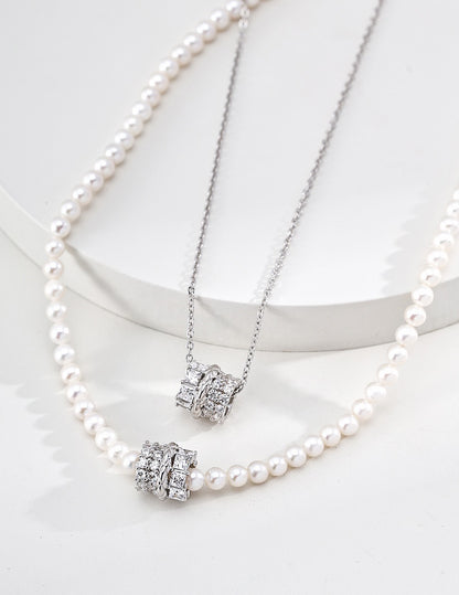 Éclat Pearl Cage Necklace – view 3