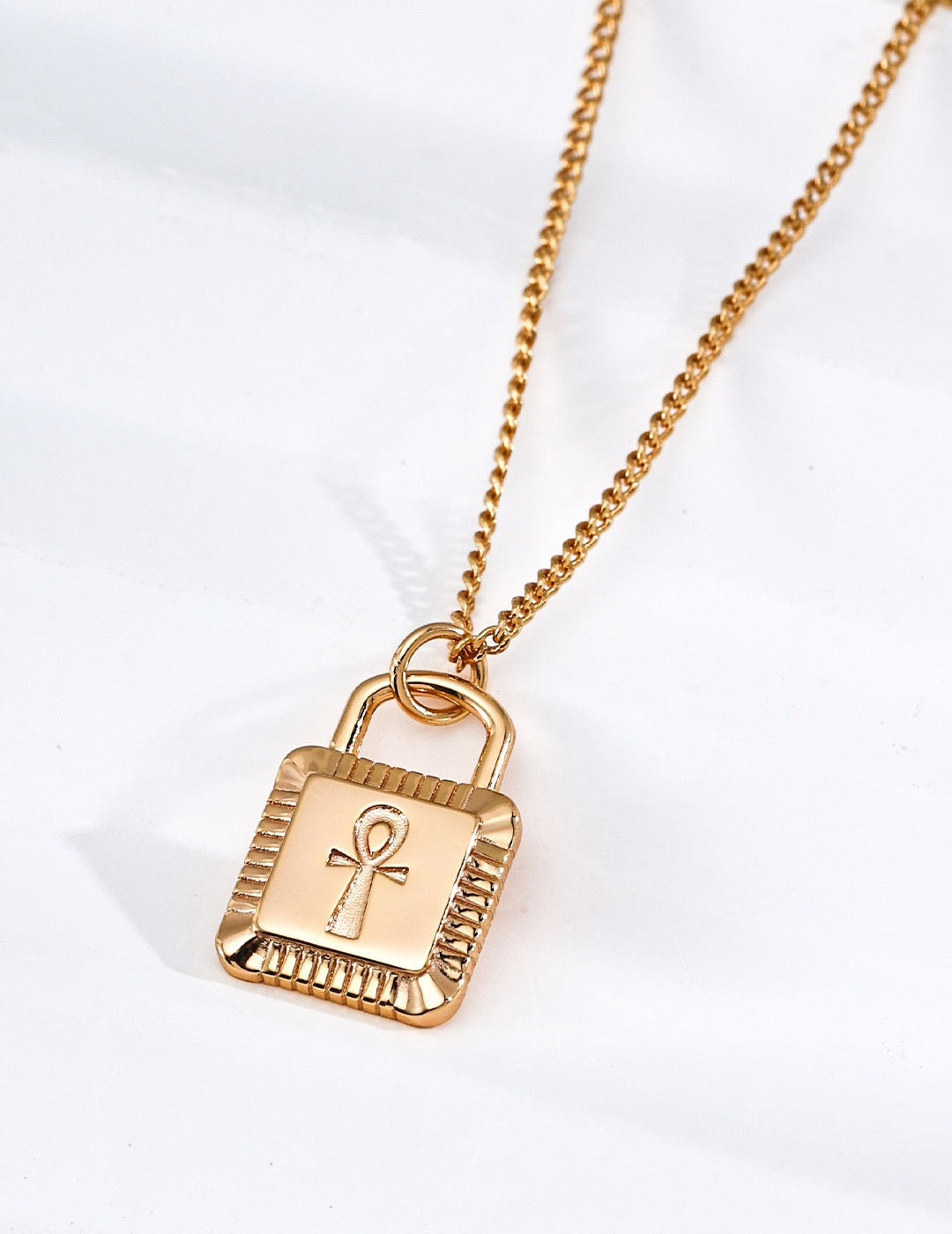 Ankh Lock Pendant Necklace – view 2