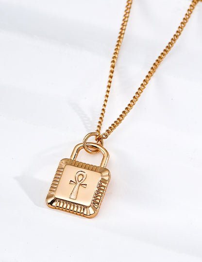 Ankh Lock Pendant Necklace – view 2