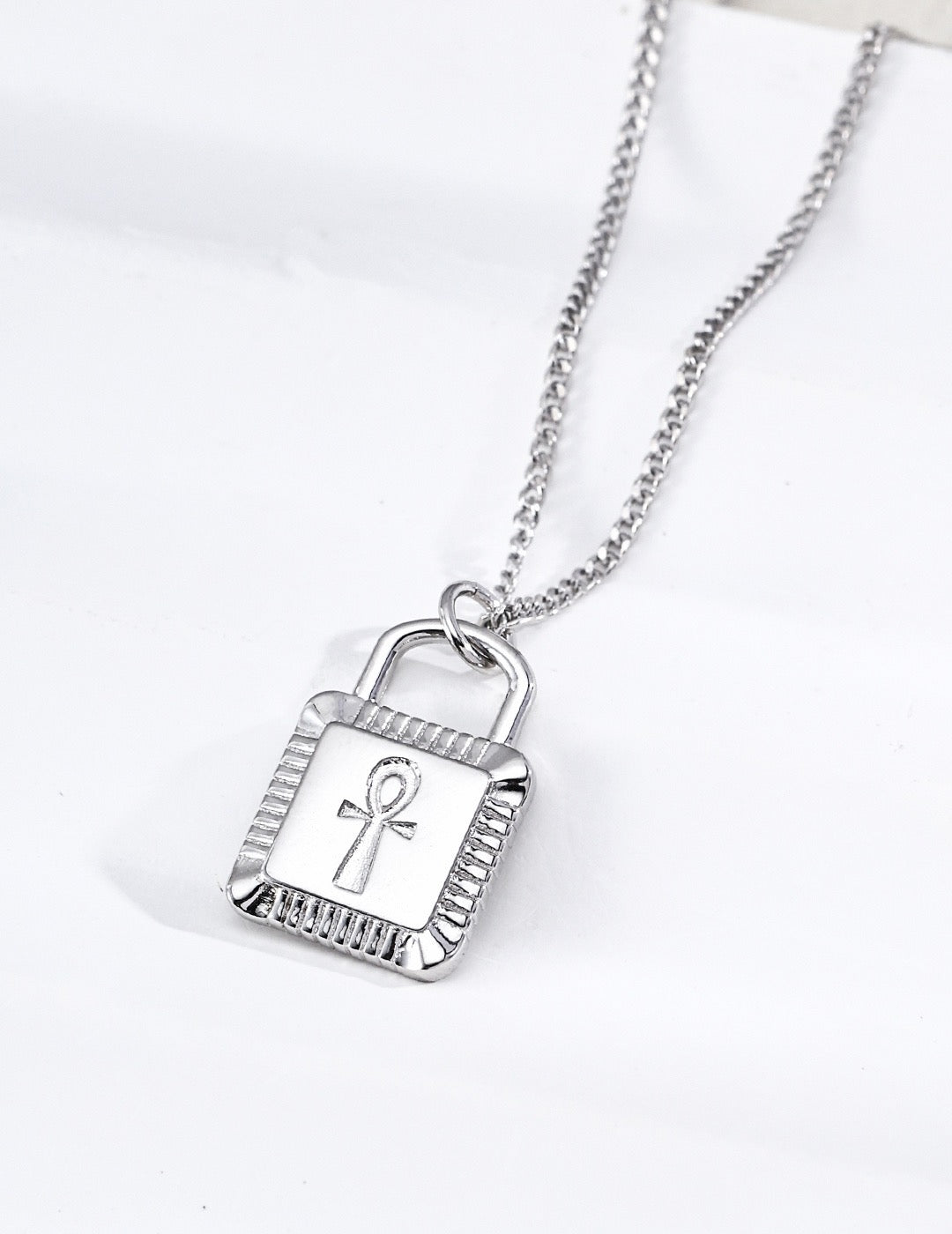 Ankh Lock Pendant Necklace
