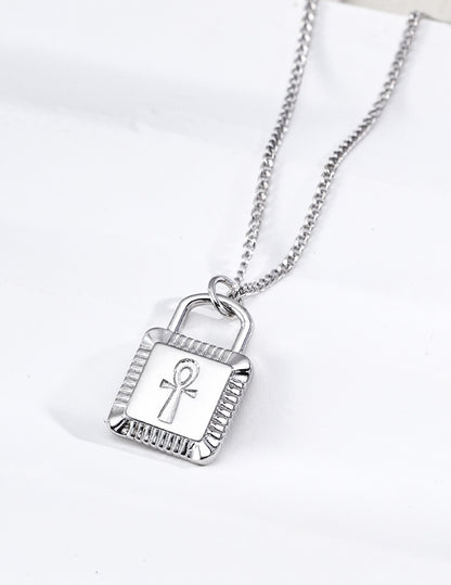Ankh Lock Pendant Necklace