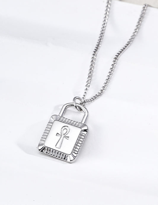 Ankh Lock Pendant Necklace