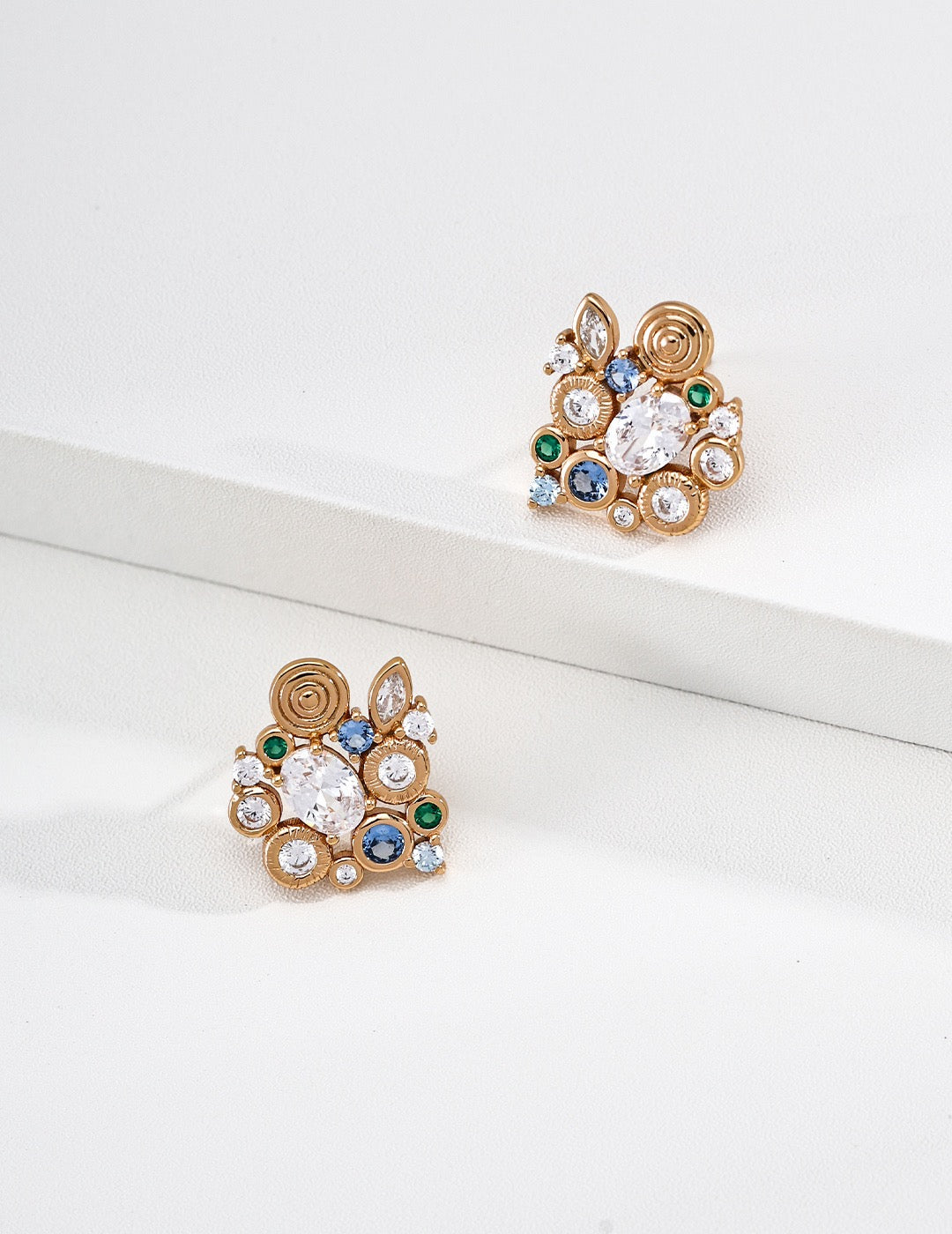 Mosaïque Gemstone Drop Earrings – view 4