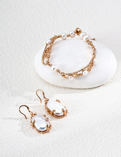 Nuage Baroque Pearl Earrings – view 3