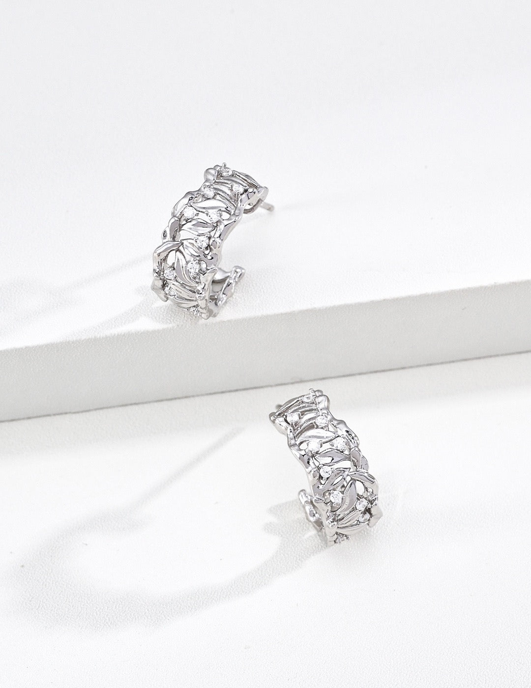 Lierre Crystal Hoop Earrings – view 2