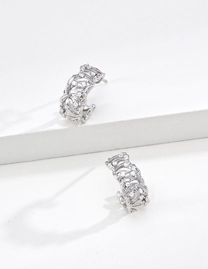 Lierre Crystal Hoop Earrings – view 2