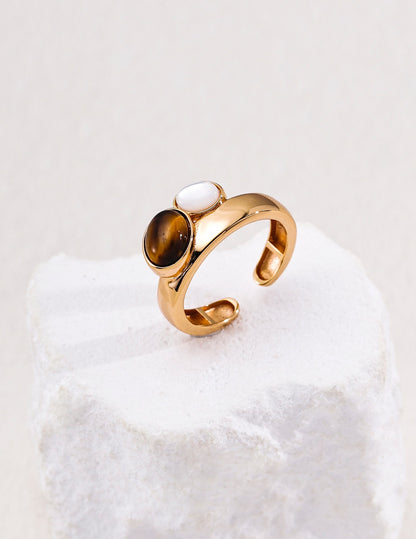Duo Cabochon Open Ring – view 4