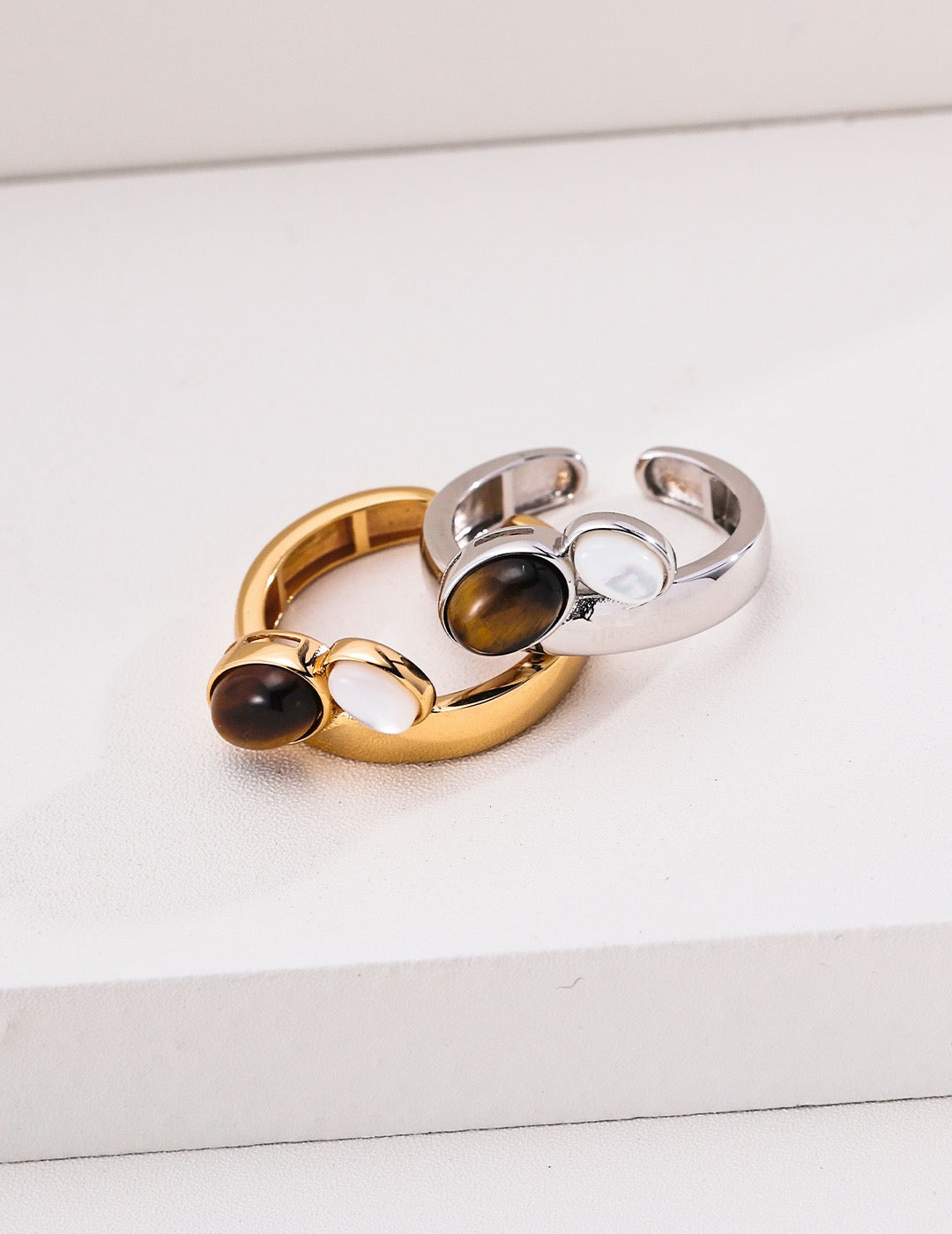 Duo Cabochon Open Ring – view 8