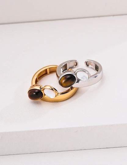 Duo Cabochon Open Ring – view 8