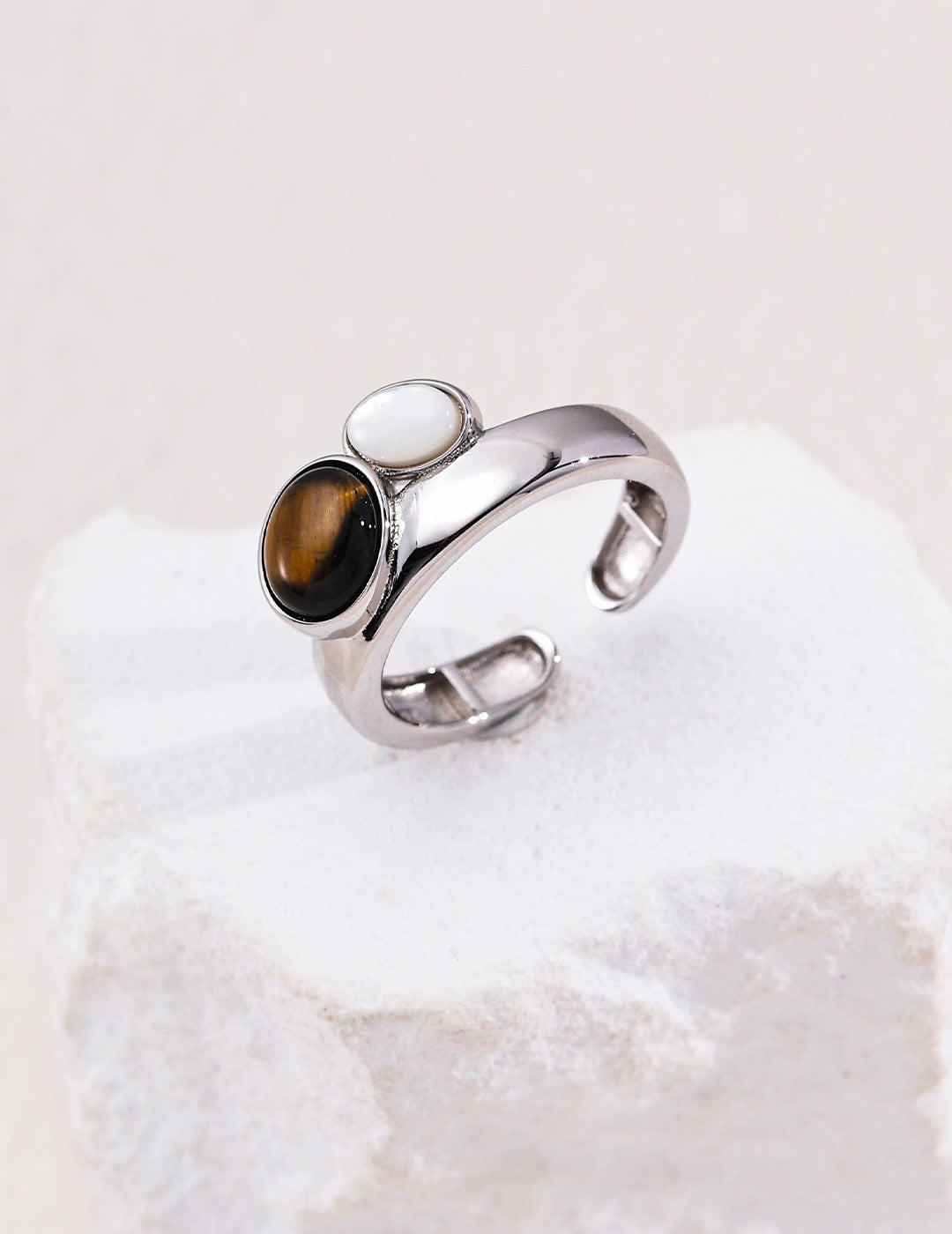 Duo Cabochon Open Ring – view 2