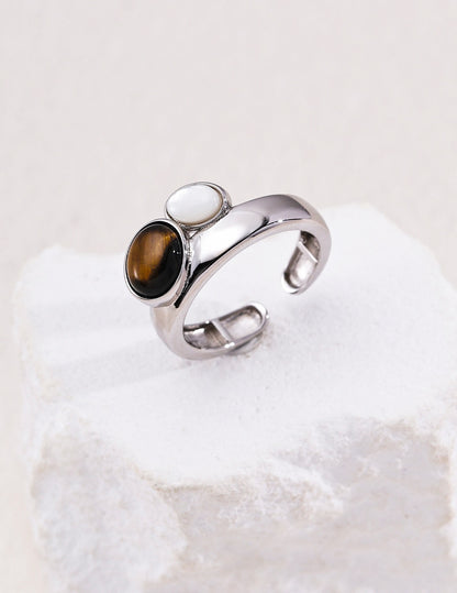 Duo Cabochon Open Ring – view 2