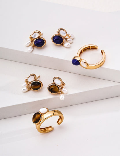 Duo Cabochon Open Ring – view 7