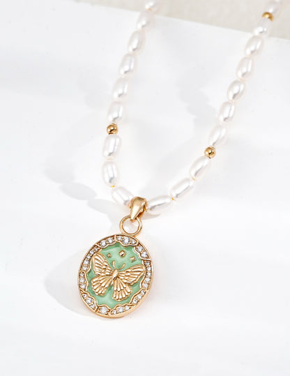 Papillon Medallion Necklace