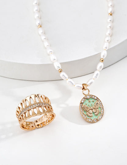 Papillon Medallion Necklace
