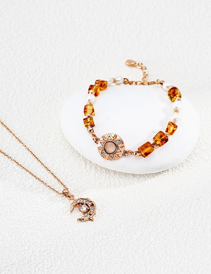 Lune Crystal Charm Necklace – view 2