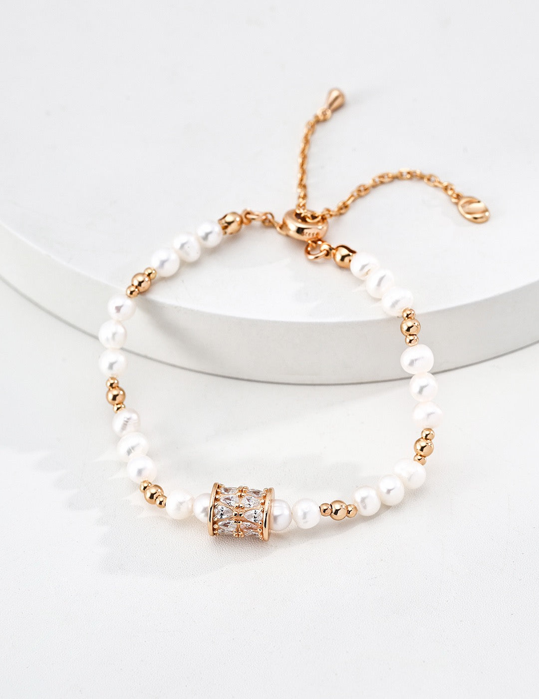 Fortuna Pearl Barrel Bracelet – view 2