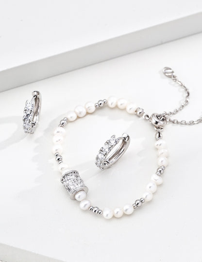 Fortuna Pearl Barrel Bracelet – view 3