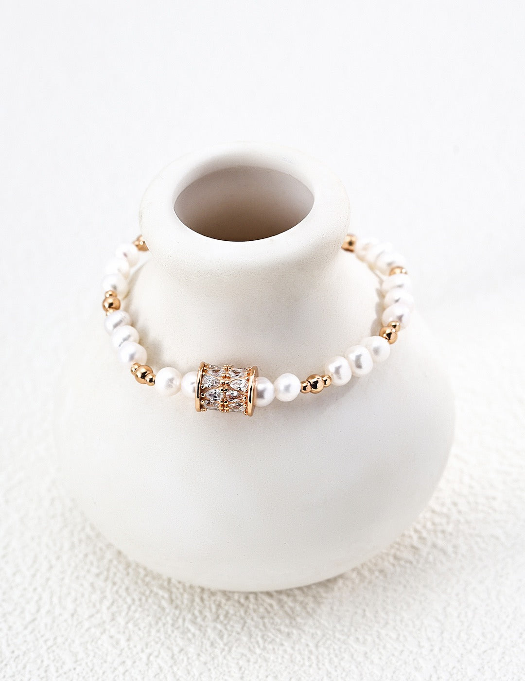 Fortuna Pearl Barrel Bracelet – view 4