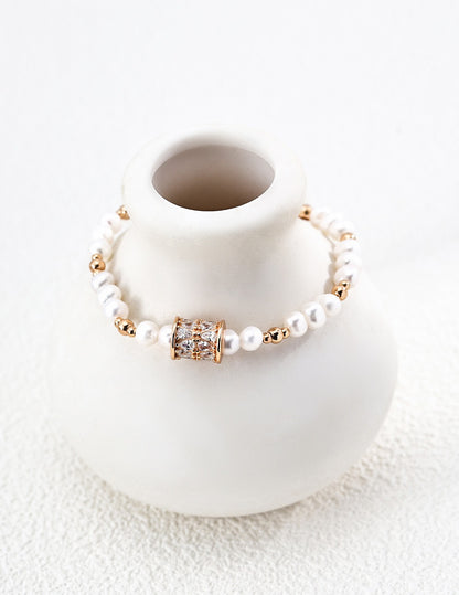 Fortuna Pearl Barrel Bracelet – view 4