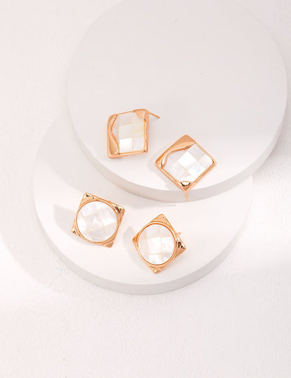 Cadre Geometric Stud Earrings – view 4