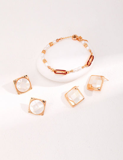 Cadre Geometric Stud Earrings – view 3