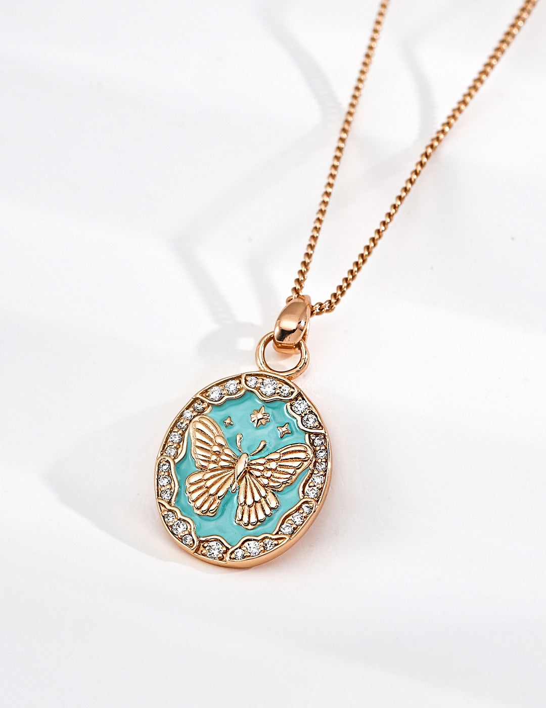 Papillon Turquoise Medallion Necklace