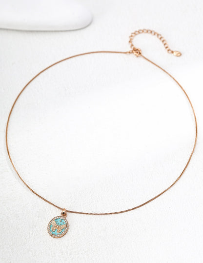 Papillon Turquoise Medallion Necklace – view 4