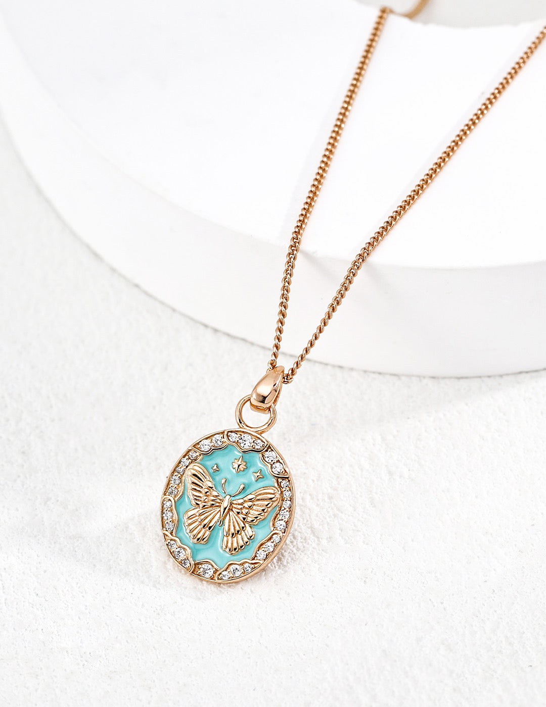 Papillon Turquoise Medallion Necklace – view 3