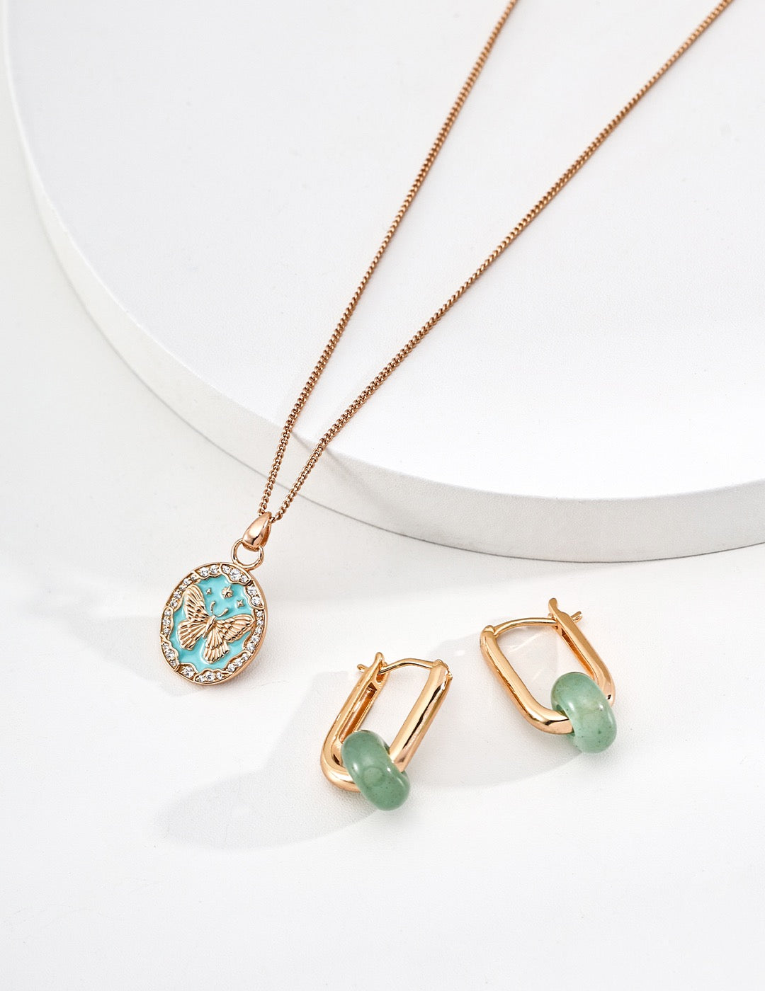 Papillon Turquoise Medallion Necklace – view 2