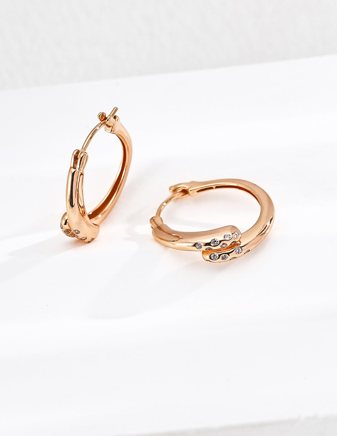 Ligne Crystal Huggie Earrings