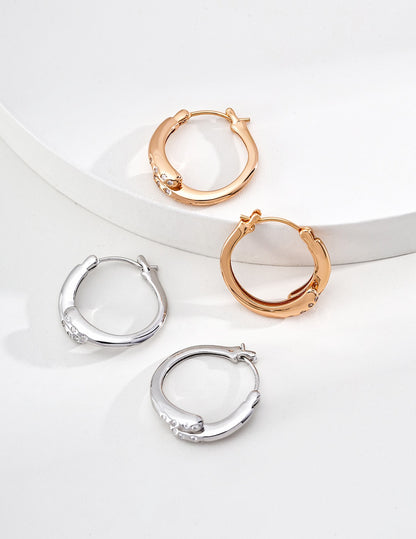 Ligne Crystal Huggie Earrings – view 4
